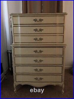 Dixie White 7 Drawer Chest Of Drawers Dresser Local Pickup Vintage Antique