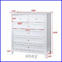 Drawer Chest Solid Wood MDF For Dining Room Living Room Kitchen Corridor 42.56In