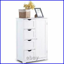 Drawer Dresser Chest Clothes Storage Modern Bedroom Cabinet Wood White