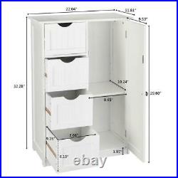 Drawer Dresser Chest Clothes Storage Modern Bedroom Cabinet Wood White