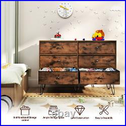 Drawer Dresser Fabric Chest of Drawers Cloth Organizer Bedroom Storage Cabinet