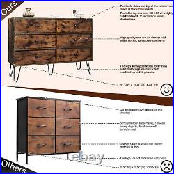 Drawer Dresser Fabric Chest of Drawers Cloth Organizer Bedroom Storage Cabinet