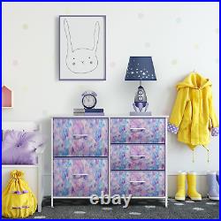 Drawers Dresser Bedroom Storage Fabric Chest Organizer Wood Top White Cabinet