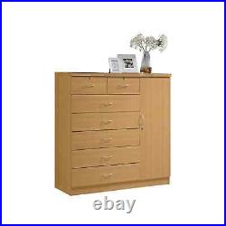 Dresser Bedroom 7-Drawer Chest Jumbo Wood 3 Shelves Closet Storage Organizer New