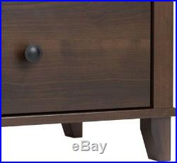 Dresser Chest 5 Drawers Deep Espresso Dark Brown Bedroom Furniture Tall Narrow