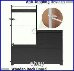 Dresser Chest of Drawers Closet Organizer with Heavy Duty Clothes Shelf Bedroom