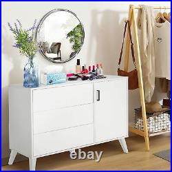 Dresser for Bedroom 3 Drawer Chest Wood Dresser Large Storage Cabinet White 02