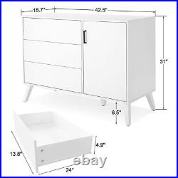 Dresser for Bedroom 3 Drawer Chest Wood Dresser Large Storage Cabinet White
