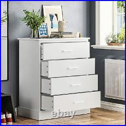 Dresser for Bedroom 4 Drawers Dresser Clothes Organizer Chests of Drawer (White)
