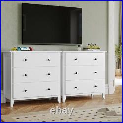 Dresser for Bedroom Dresser with 3 Drawers Chest of Drawers Large Capacity Wood