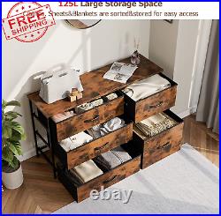 Dresser for Bedroom with 5 Drawers, Storage Drawer Organizer, Wide Chest of Draw