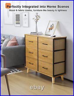 Dresser for Bedroom with 6 Drawers, Storage Drawer Organizer, Chest of Drawers