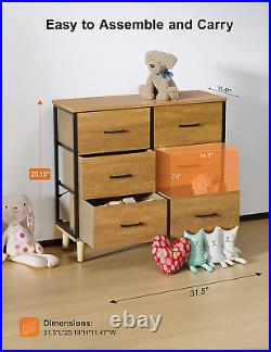 Dresser for Bedroom with 6 Drawers, Storage Drawer Organizer, Chest of Drawers