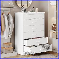 Dresser for Bedroom with 7 Drawers, Wood Storage Clothes Organizer Cabinet