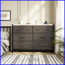 Dresser for Bedroom with 8 Drawers Wide Chest of Drawers Storage Organizer Unit