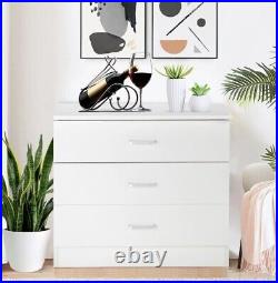 Dressers for Bedroom, Heavy Duty 3-Drawer Wood Chest of Drawers, Modern Storage