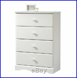 Dressers with Drawers Baby Furniture Chest Wood 4 Drawer Girls Kid Bedroom White