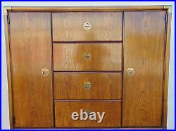 Drexel Heritage Accolade Campaign 6 Drawer 2 Door Tall Chest Armoire Dresser