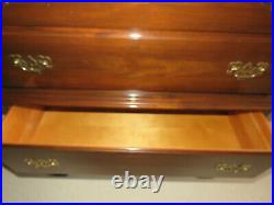 Ethan Allen Georgian Court Solid Cherry Chest on Chest 7 Drawers 11 5225