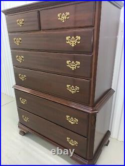 Ethan Allen Georgian Court Solid Cherry Chest on Chest 7 Drawers #11-5225 225