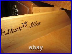 Ethan Allen Heirloom Maple Dresser, Seven Drawer Low Chest 10-5302