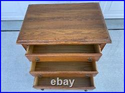 Ethan Allen Royal Charter Oak Collection 3 Drawer Chairside Chest 16-9006