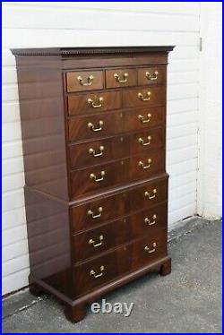 Extra Tall Flame Mahogany Chest of Drawers by Hickory Chair Company 1688
