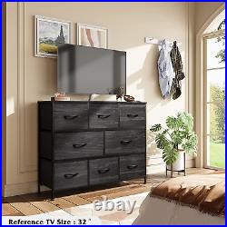 Fabric Dresser for Bedroom, Chest of Drawers, Bedroom Dresser TV Stand for 32 40