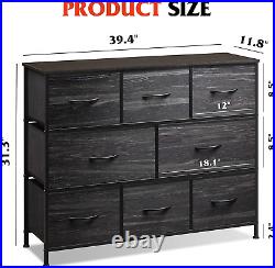 Fabric Dresser for Bedroom, Chest of Drawers, Bedroom Dresser TV Stand for 32 40