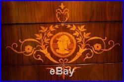 Fine Quality Inlay Mahogany Dresser Chest Of Drawers