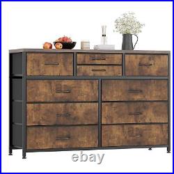 For 55'' TV Stand Dresser for Bedroom Chest of Drawers Wood Top Storage Cabinet