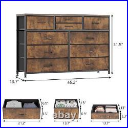 For 55'' TV Stand Dresser for Bedroom Chest of Drawers Wood Top Storage Cabinet