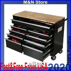 Frontier 46 in. 9-Drawer Mobile Workbench, tool chest, tool cabinet with wooden