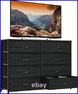 Furnulem 8 Drawer Dresser Wide 40'' Long, Storage Chest of Drawer for 42'' TV St