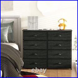 Furnulem 8 Drawer Dresser Wide 40'' Long, Storage Chest of Drawer for 42'' TV St
