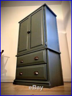 Grey Painted Linen Cupboard Storage Cupboard Chest Of Drawers Tallboy Ukdel