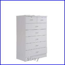 HODEDAH Chest of Drawer 48.5 x 31.5 x 17.75 Particle Board 7-Storage White