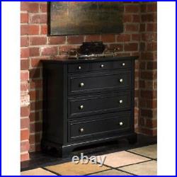 HOMESTYLES Chest Of Drawers 36Hx36Wx16.5D 4-Drawer Engineered Wood Black