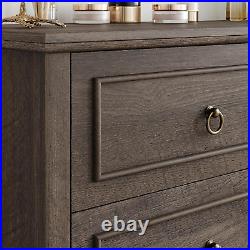 HOSTACK 6 Drawer Dresser, 52 Tall Chest of Drawers, Modern Farmhouse Storage Dr