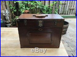 H. Gerstner & Sons 11 Drawers Vintage Machinist Tool Chest Wood Toolbox 1940s
