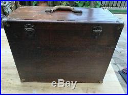 H. Gerstner & Sons 11 Drawers Vintage Machinist Tool Chest Wood Toolbox 1940s