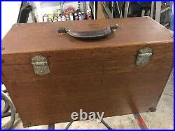H. Gerstner & Sons Antique Oak Wood Machinist 7 Drawer Tool Chest Box