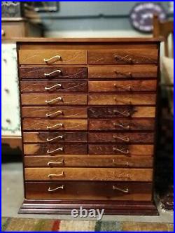 Handmade Machinist Tool Chest Drawers Cherry Walnut Jeweler Cabinet Solid Wood