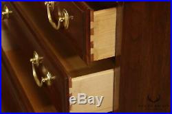 Harden Chippendale Style Cherry Pair 4 Drawer Chests Nightstands