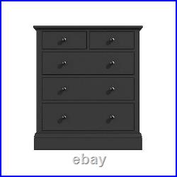 Harper Grey Solid Wood 2+3 Chest of Drawers