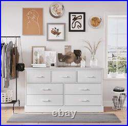 Hasuit 7 Drawer Dresser for Bedroom, Chest of Drawers with Sturdy Base