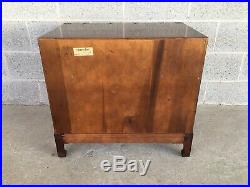 Henredon Walnut Pan Asian Campaign Style Chest Of Drawers