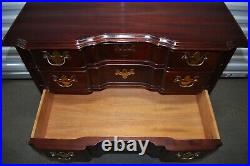 Hickory Chair Goddard Style Block Front Mahogany Chest Brass 4 Drawer Dresser
