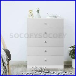 High Gloss Dressers Chest of Drawers 2/5 Drawer Wood Nightstand Bedro