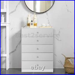 High Gloss Dressers Chest of Drawers 2/5 Drawer Wood Nightstand Bedroom